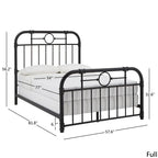 Schwarzes Metallbett