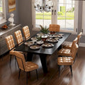 Conjunto de 2/4/6/8 cadeiras de jantar modernas, cadeiras de cozinha estofadas com almofada espessa para sala de jantar