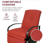 Cadeira reclinável ajustável de exterior, sofá de descanso com almofada - 38 (D) x 26.5 (W) x 38.5 (H) POLEGADAS