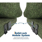 Canapé modulaire 2 places en tissu chenille, canapé nuage avec éponge haute résilience, sans accoudoirs pour petits espaces