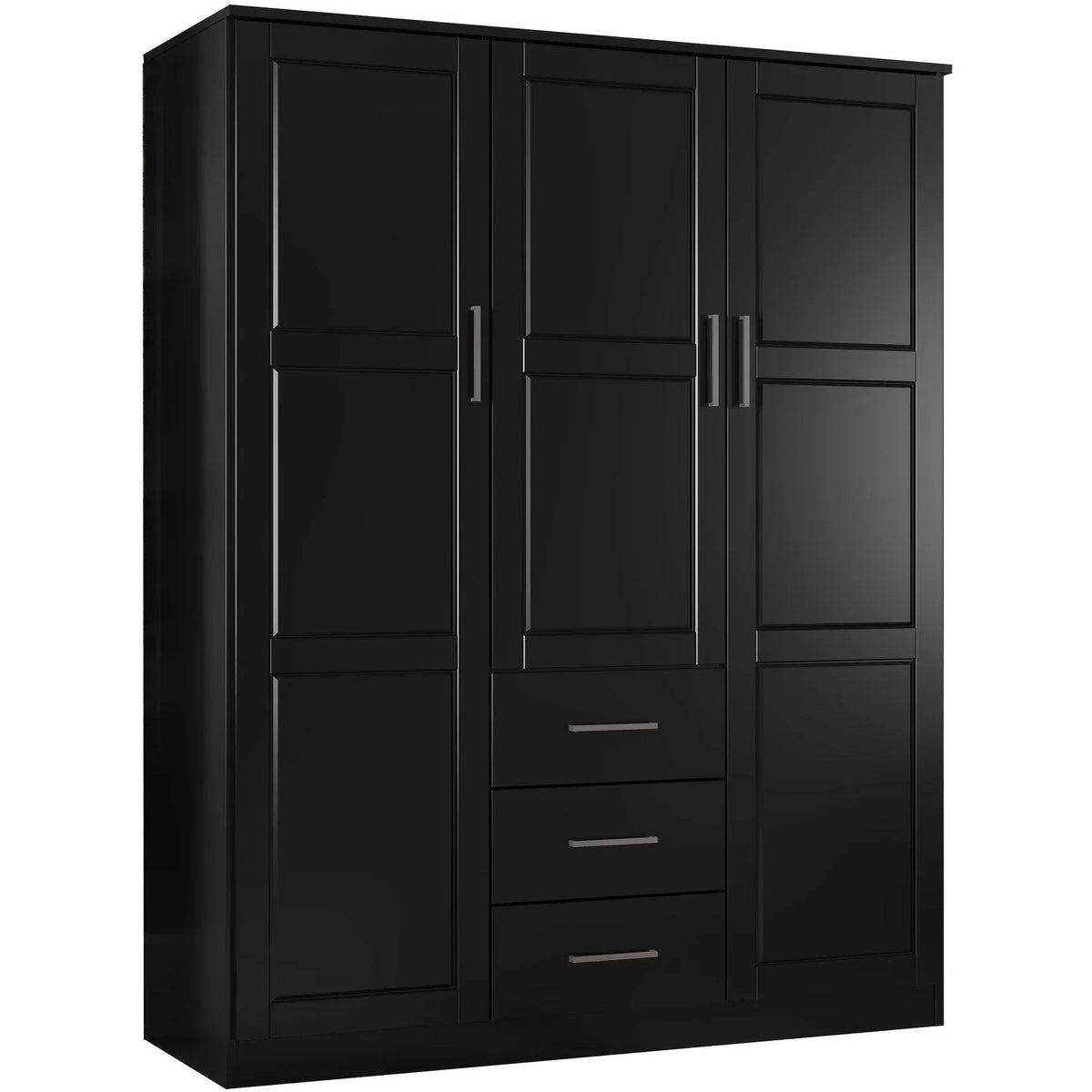 Guarda-roupa Cosmo Palace Imports com 3 portas, 100% madeira maciça, com portas de madeira maciça ou espelhadas
