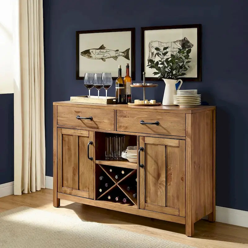 Crosley Roots Buffet mit natürlicher Oberfläche – 52 W x 18 T x 36 H