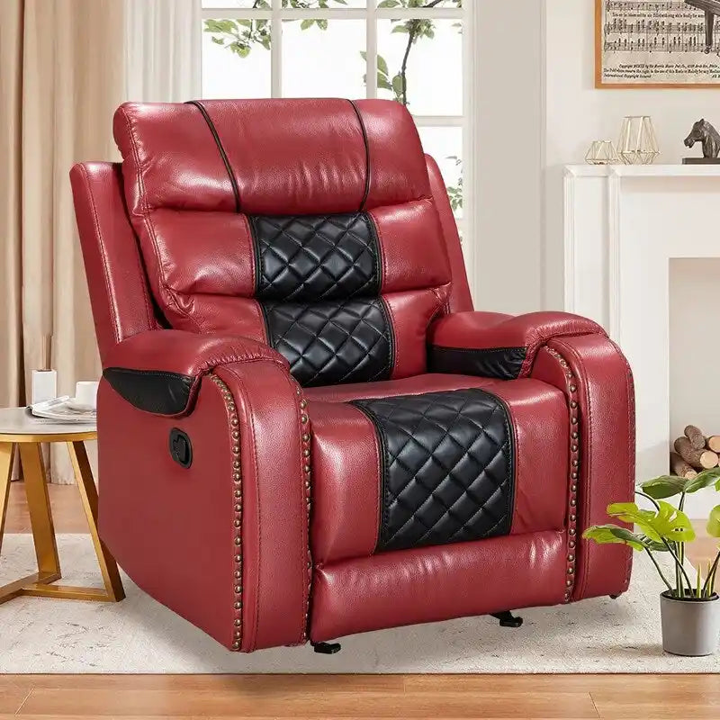 Fauteuil inclinable grand format en similicuir, design américain, pour le salon