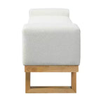 Christopher Knight Home Paulina moderne bank van rubberhout met bouclébekleding