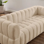 85 modernes Waffelstoff-Sofa, komfortables Freizeitsofa