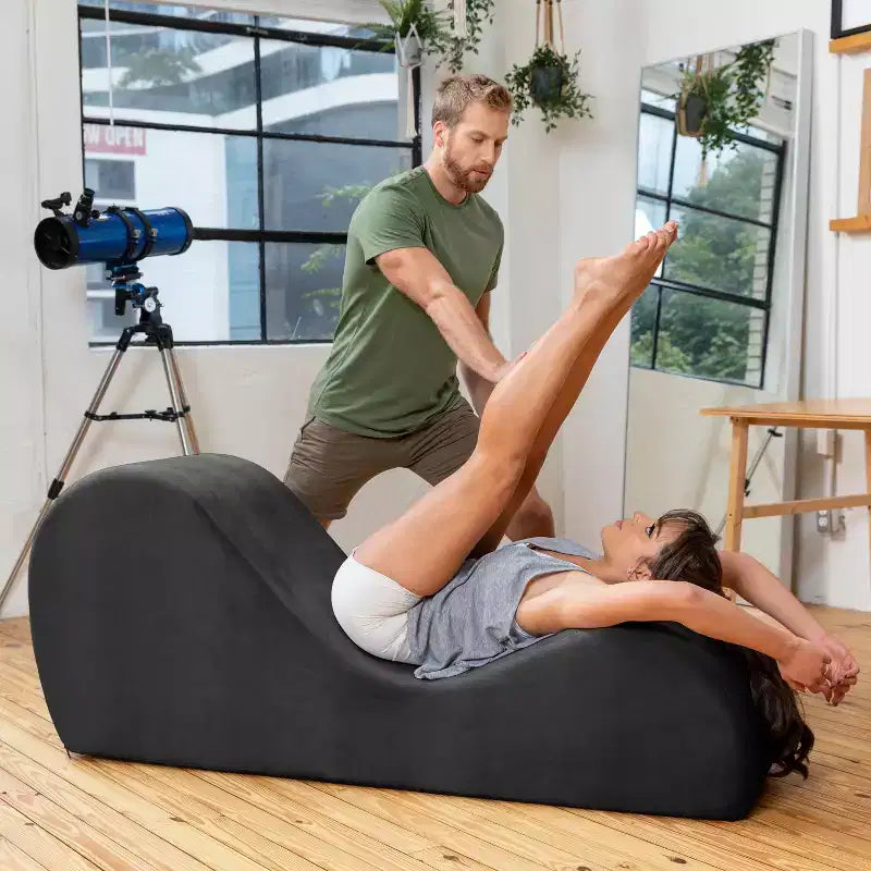 Elegantní lenoška Avana na jógu - vyrobeno v USA - skvělá na protahování, relaxaci, cvičení a další aktivity, 60D x 18W x 26H palců, světle šedá