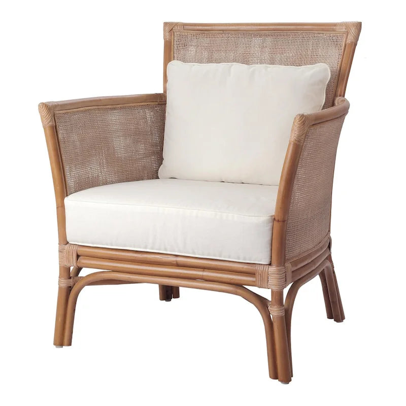 Poltrona decorativa in rattan Tatum