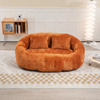 GDFStudio - Sofá descontraído Laurel em chenille para 2 pessoas, com espuma de alta densidade e conforto extra