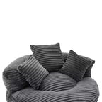 Sitzsack-Sofa für Erwachsene und Kinder, übergroßer Cord-Sitzsack mit 3 Kissen und Armlehne für Wohnzimmer oder Schlafzimmer