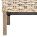 Conjunto de 2 cadeiras de jantar em vime natural 19W x 22D x 41H, estilo boho costeiro