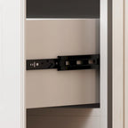 Kleiderschrank mit 93,9/74,2 Zoll Höhe, Hängebereich, Schubladen und Stauraum