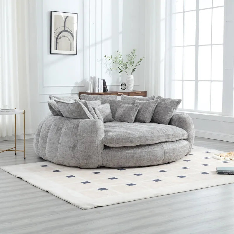 Confortável sofá-cama duplo Loaf, sofá-cama extragrande com apoios de braços
