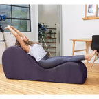 Elegantní lenoška Avana na jógu - vyrobeno v USA - skvělá na protahování, relaxaci, cvičení a další aktivity, 60D x 18W x 26H palců, světle šedá