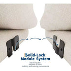 Canapé modulaire 2 places en tissu chenille, canapé nuage avec éponge haute résilience, sans accoudoirs pour petits espaces