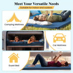Costway Campingmatratze aus Memory-Schaumstoff mit rutschfester Unterseite und Tragetasche für das Schlafen im Freien, Grau/Blau