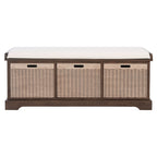 Úložná lavice SAFAVIEH Fiorello se 3 zásuvkami a polstrováním - 47.3 W x 15 L x 19 H - 47Wx15Dx19H