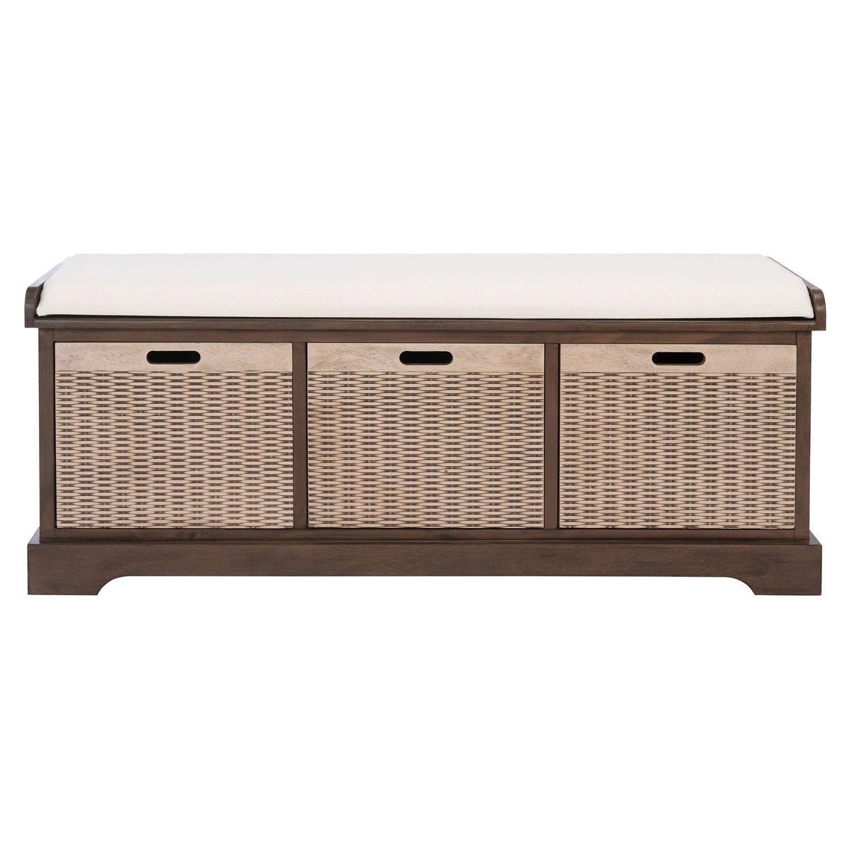 Úložná lavice SAFAVIEH Fiorello se 3 zásuvkami a polstrováním - 47.3 W x 15 L x 19 H - 47Wx15Dx19H