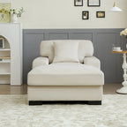 Canapé-lit moderne surdimensionné avec méridienne, style mi-siècle, avec coussin