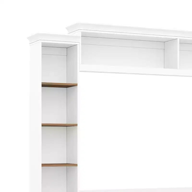 Ensemble mural de centre multimédia de style ferme 4-en-1 ModernLuxe, compatible avec les téléviseurs jusqu'à 70 pouces, meuble TV avec étagères réglables et tiroirs