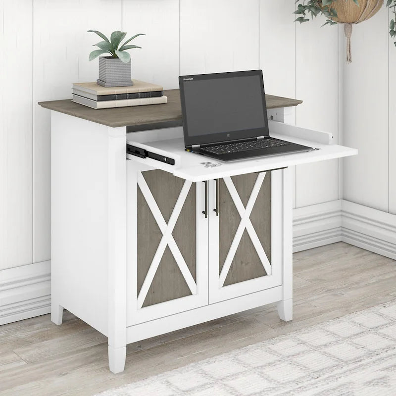 Sekretářský stůl Key West s úložnou skříňkou od Bush Furniture