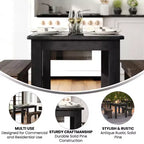 Prostokątny stół do jadalni Flash Furniture 46 x 30 z litej sosny