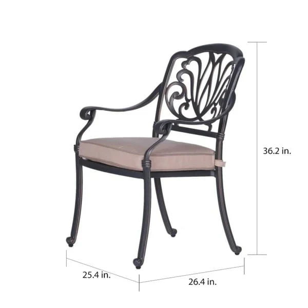 13dílná jídelní souprava Manasquan z gunmetal hliníku od Havenside Home
