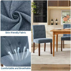 Parsons-Esszimmerstühle mit Knopfheftung, Set aus 6/4 Stück – gepolsterte Küchenstühle aus Stoff mit Holzbeinen und gepolsterten Sitzen – moderner Stil