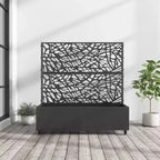 MAYEERTY-Pflanzkasten mit Rankgitter, schwarzes Eisennetz, Stil 01, 72x47x16in, 3-teiliges Set