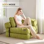 Składana sofa z funkcją spania, narożna sofa podłogowa w kształcie litery L