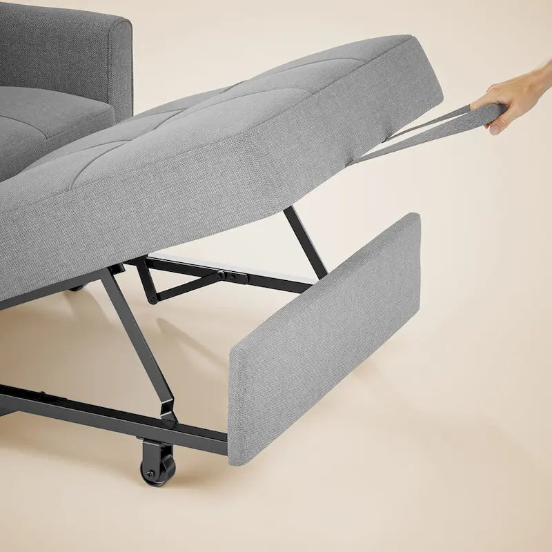 Rozkładany fotel do spania 3 w 1, rozkładana, regulowana i składana tapicerowana sofa wypoczynkowa