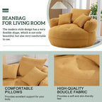 Runder Lazy-Sofa-Sessel -C Weiß/Blau/Grau/Gelb/Orange/Rosarot/Marineblau/Grün, Einzel- und Zweisitzer