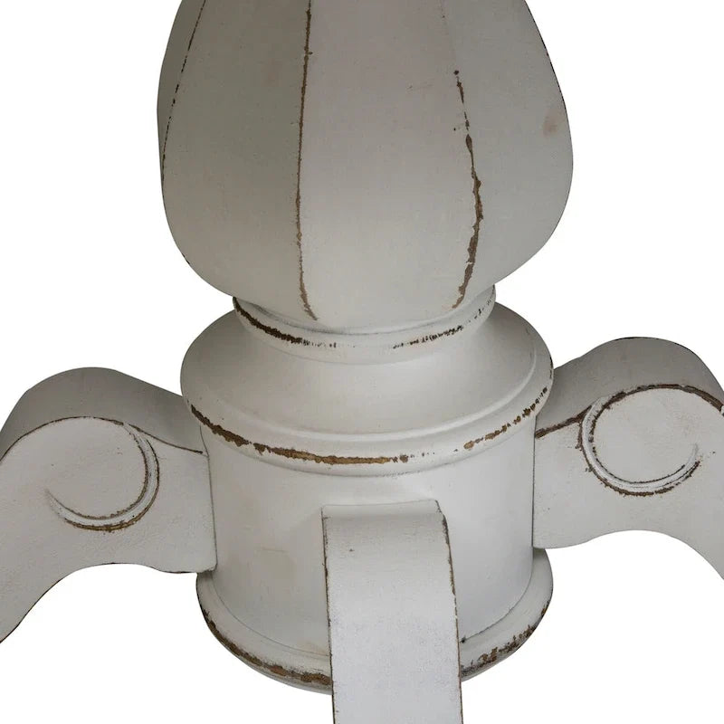 Mesa de jantar redonda com pé central Magnolia Manor e extensões - 2 acabamentos