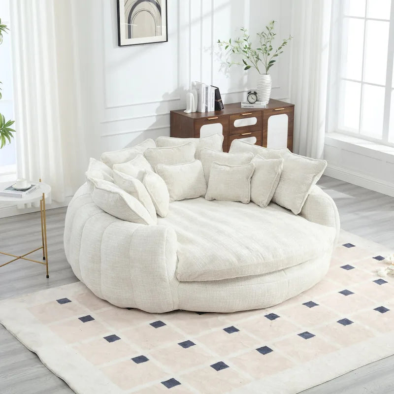 Confortável sofá-cama duplo Loaf, sofá-cama extragrande com apoios de braços