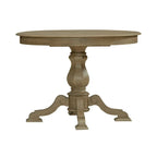 Mesa de jantar redonda com pé central Magnolia Manor e extensões - 2 acabamentos