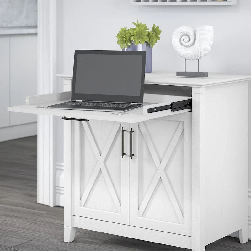 Sekretářský stůl Key West s úložnou skříňkou od Bush Furniture