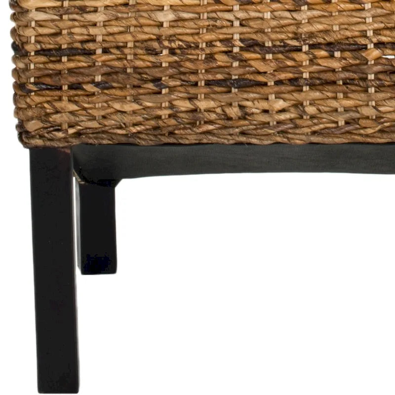 Conjunto de 2 cadeiras de jantar em vime natural 19W x 22D x 41H, estilo boho costeiro