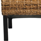 Conjunto de 2 cadeiras de jantar em vime natural 19W x 22D x 41H, estilo boho costeiro
