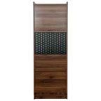Mesa de estudo dobrável moderna GDFStudio Sinclair 36 de madeira com arrumação