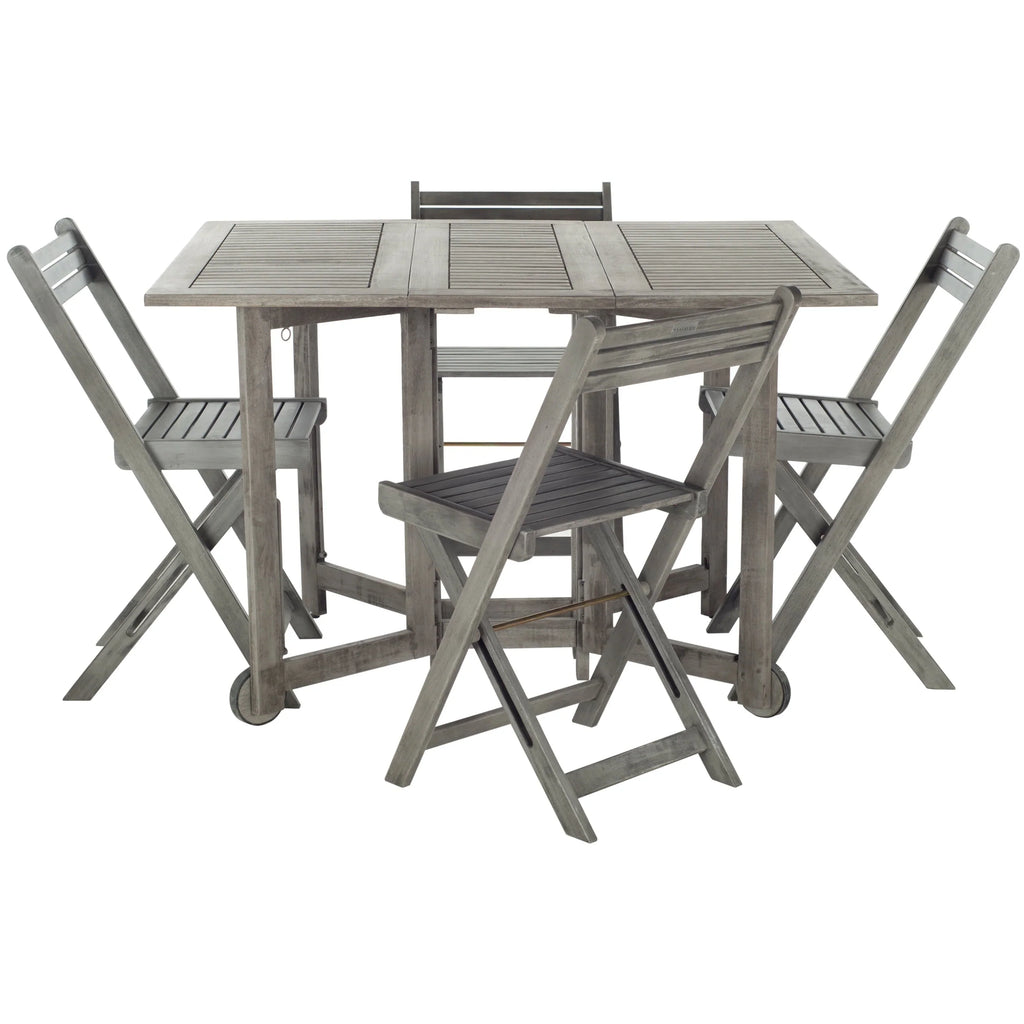 SAFAVIEH Outdoor Brandy 5dílná sestava venkovního jídelního stolu - 43Wx35Dx29H