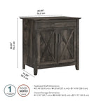 Sekretářský stůl Key West s úložnou skříňkou od Bush Furniture