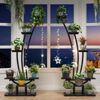 Zimmerpflanzenständer, 6-stöckiges Blumenregal für Haus und Garten – 2er-Set