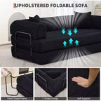 4-in-1-Schlafsofa, 79 Zoll rahmenlose Faltbodenmatratze aus Cord mit Kissen, ohne Montage, Loveseat für kleine Wohnungen
