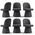 Ensemble de 6 chaises de salle à manger modernes pivotantes à 360°, sans accoudoirs, avec piètement de style piédestal, chaises d’appoint élégantes pour la cuisine, la salle à manger ou le bureau -Panipeachy