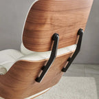 Poltrona lounge reclinabile in pelle dal design moderno di metà secolo