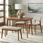 Čtyřdílný jídelní set Nettie z masivního dřeva Simple Living