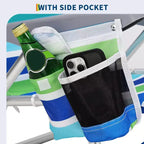 Lot de 2 chaises de plage légères type sac à dos Acekool, chaises pliantes à 5 positions pouvant être étendues à plat pour adultes, avec sangles, porte-gobelet et porte-serviette, supportant 300 lb