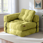 Składana sofa z funkcją spania, narożna sofa podłogowa w kształcie litery L