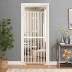 Cancelletto extra alto per gatti unipaws, alto 74 pollici, con porte e serrature