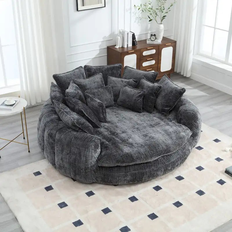 Confortável sofá-cama duplo Loaf, sofá-cama extragrande com apoios de braços