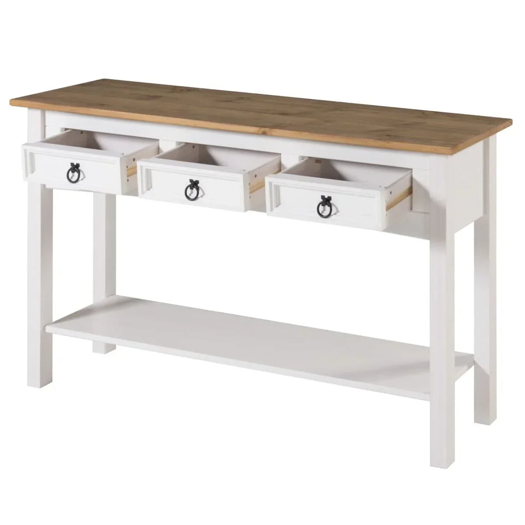 Holzkonsolentisch für den Flur mit 3 Schubladen Corona | Furniture Dash – N/A